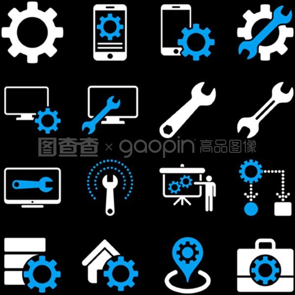 探索選項(xiàng)與服務(wù)工具圖標(biāo)集 現(xiàn)代信息服務(wù)業(yè)務(wù)的視覺化革新